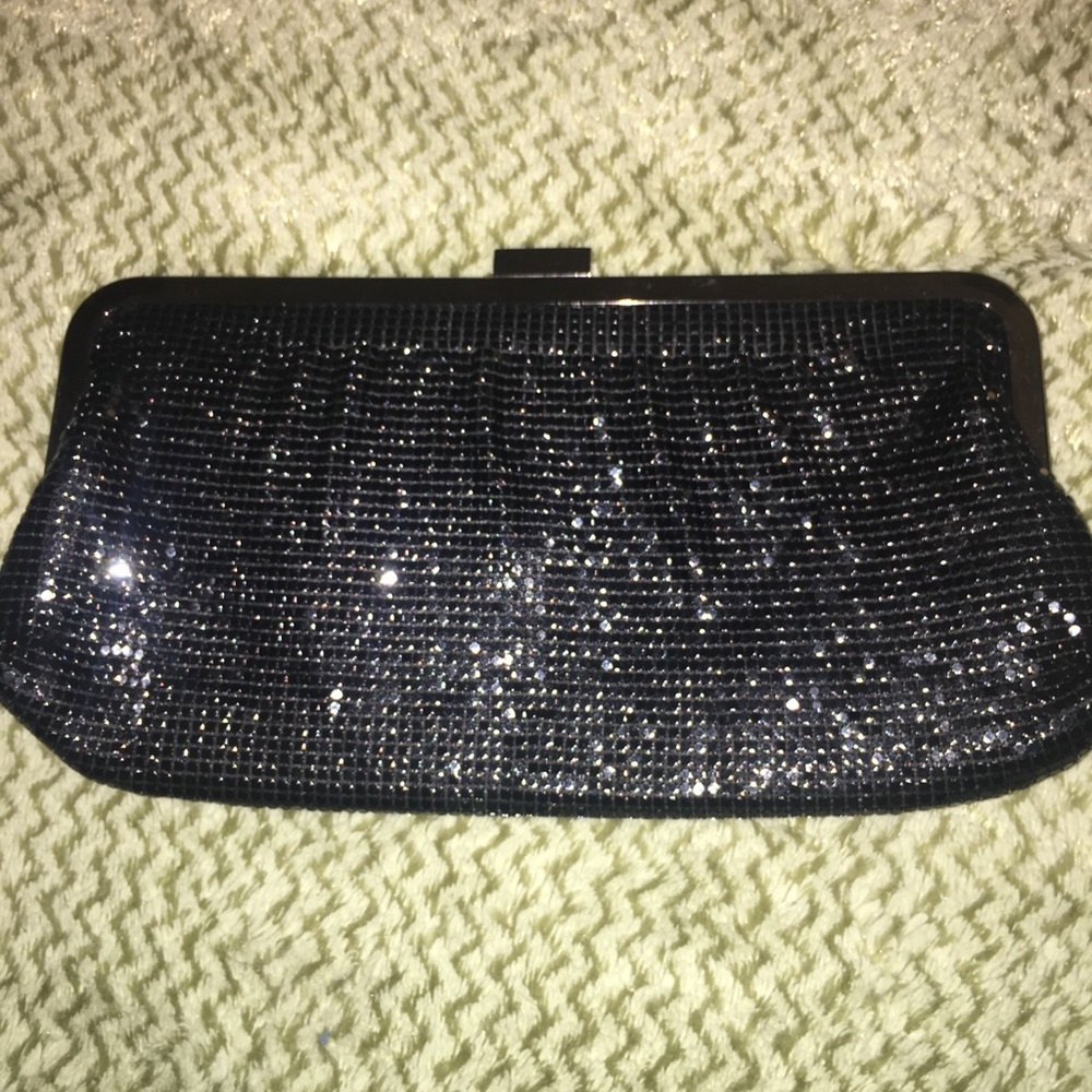 Black sequin clutch